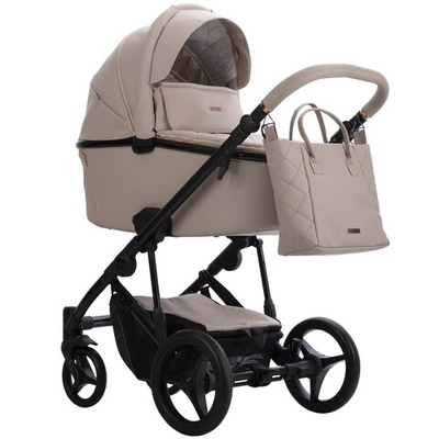 Детская коляска Bebetto Loren Gloss 2 в 1 05 св.бежевая кожа