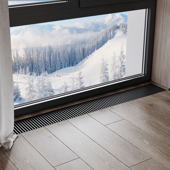 Конвектор внутрипольный Royal Thermo ATRIUM TURBO 75/170/1600 2072 Вт темная бронза