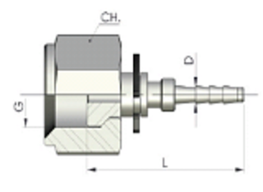 Фитинг DN 03 под манометр G1/4 (flat)