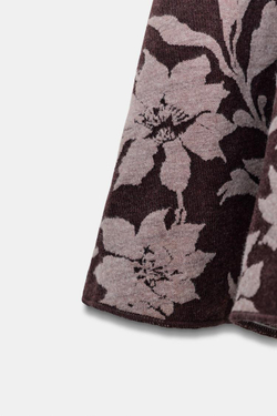 ZARA КОРОТКОЕ ЖАККАРДОВОЕ ПЛАТЬЕ, КОРИЧНЕВЫЙ