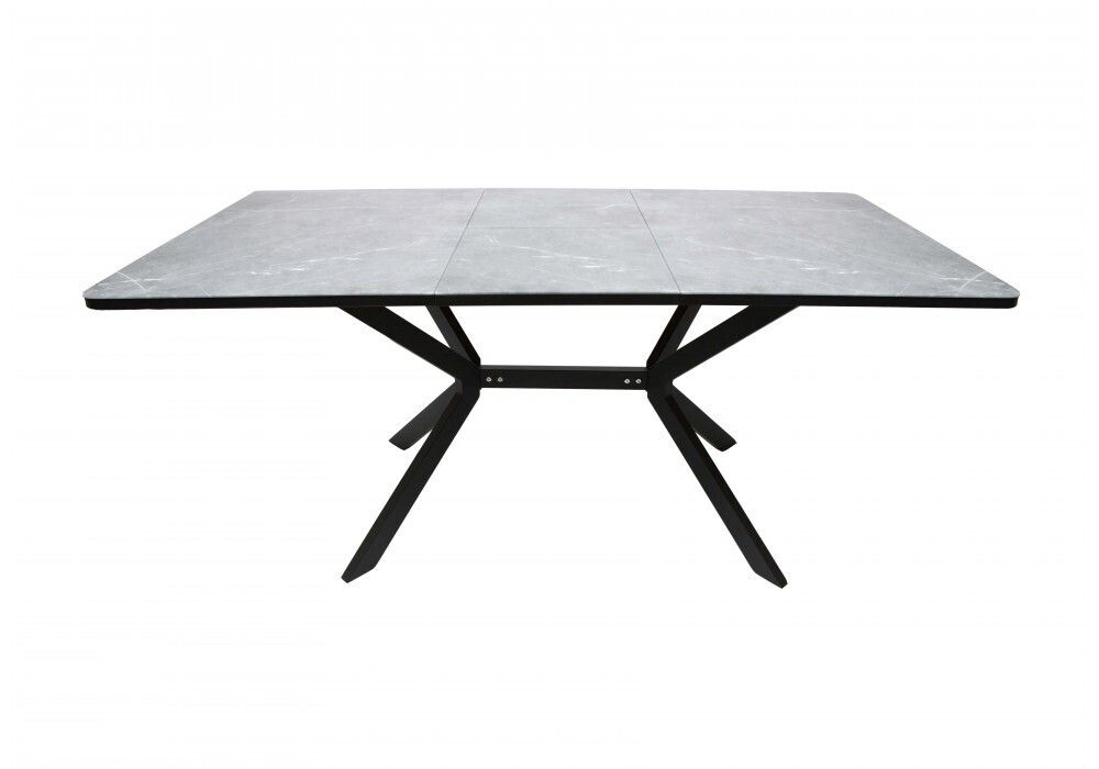 Стол Миллер стекло ф/п бабочка раздвижной чёрный (комплект ног №3)