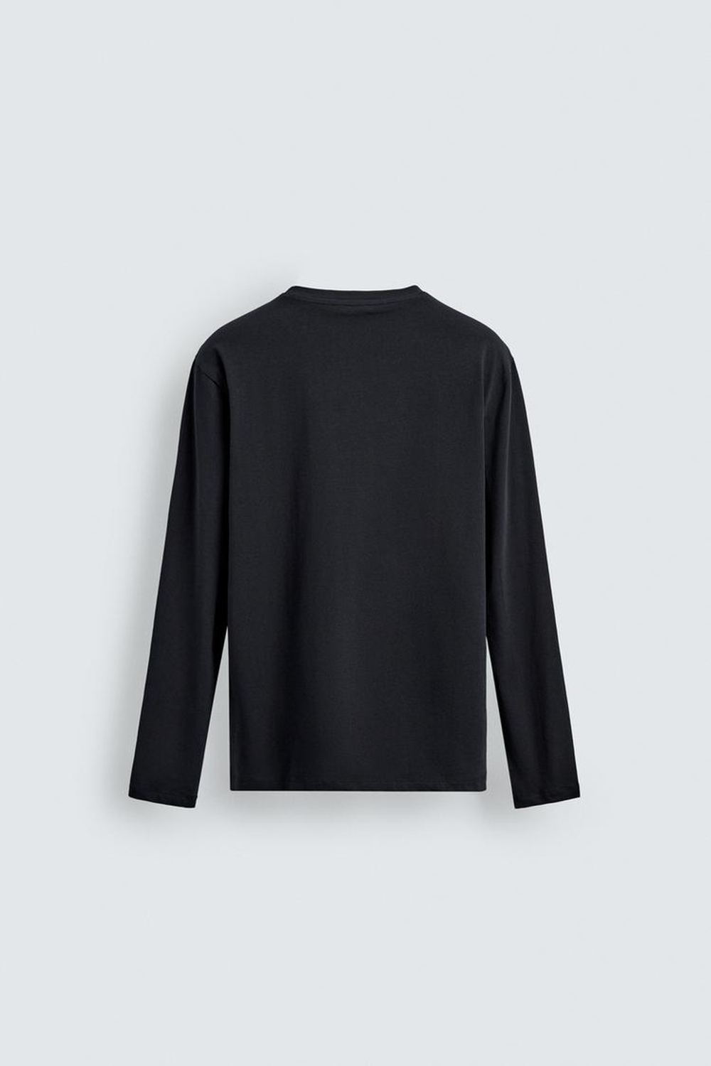 ZARA БАЗОВАЯ ФУТБОЛКА SLIM FIT, МОСРКОЙ СИНИЙ