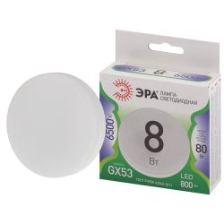 Лампа светодиодная ЭРА GREEN LINE LED GX-8W-865-GX53 GL GX53 8 Вт таблетка холодный свет | Лампы cветодиодные Плоские (GX)