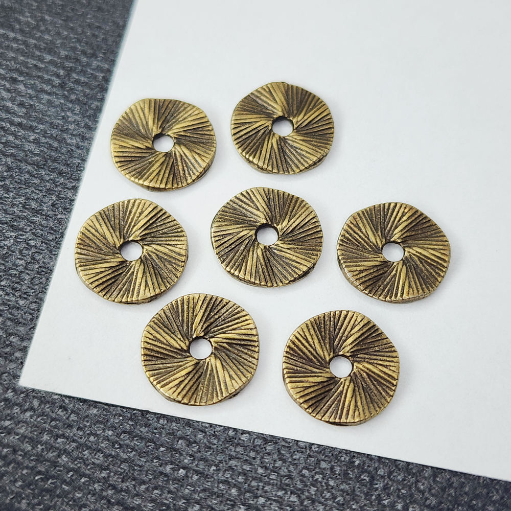 Разделитель для бусин волна, 12мм, античная бронза