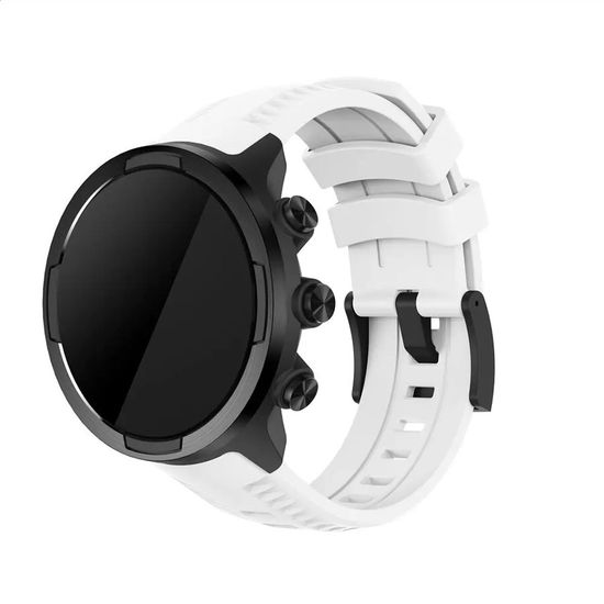 Ремешок силиконовый для Suunto 9 / 9 Baro быстросъемный 24 мм (Белый)