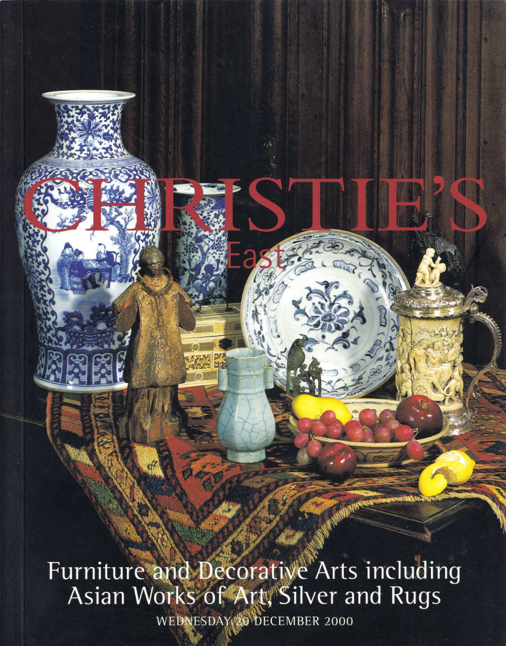 Каталог аукциона Christie's, Лондон, Мебель и декоративно-прикладное искусство, включая азиатские произведения искусства, серебро и ковры от 20 декабря 2000 года