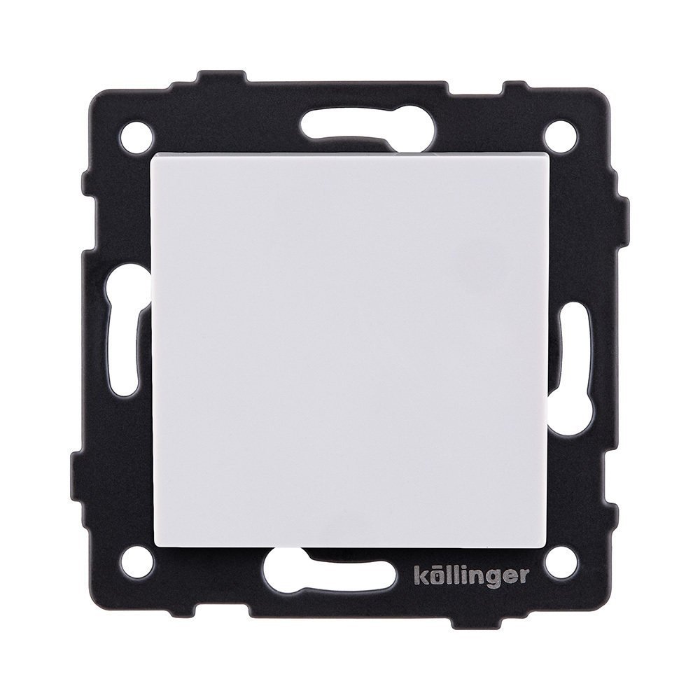 Выключатель 1-клавишный проходной 10А/250В, белый Kollinger REA-S-003WH для Aspekt, Eleganz, Reflex