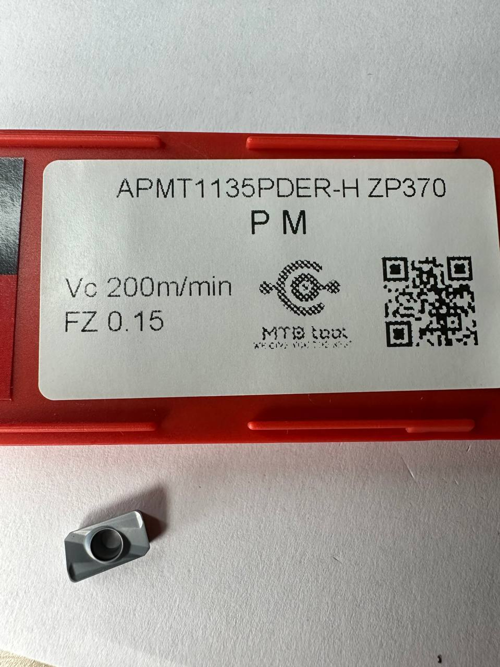 Сменная фрезерная пластина APMT1135PDER-H ZP370 твердосплавная