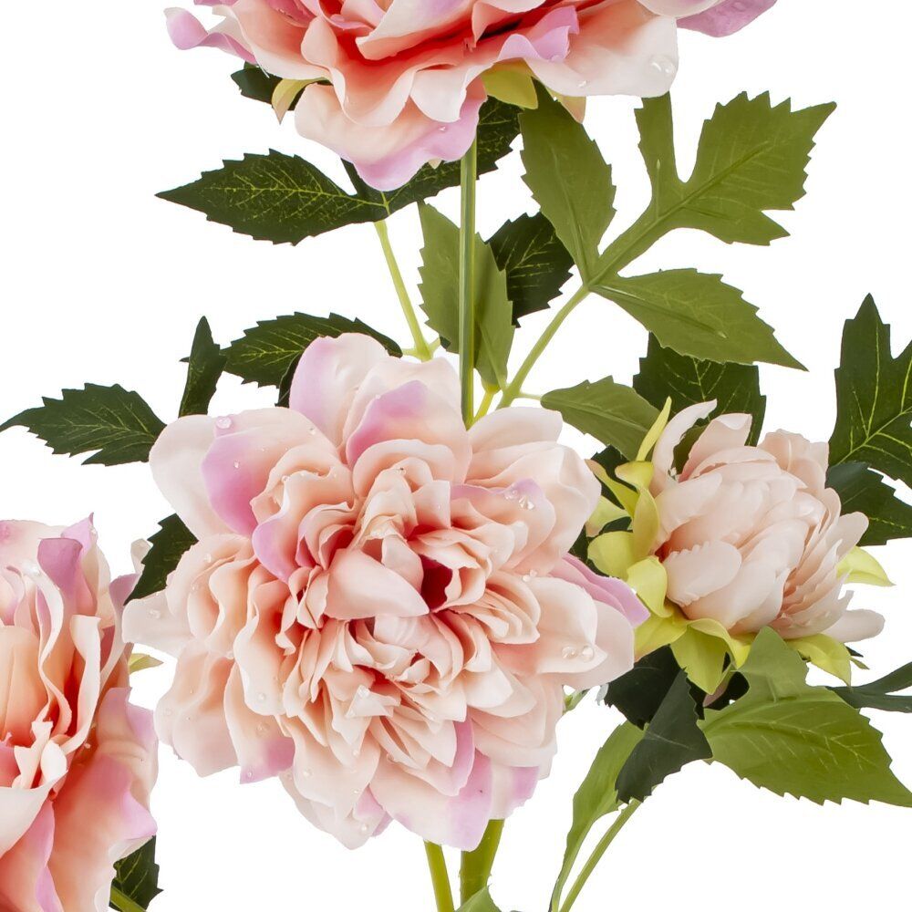 GAEM Цветок искусственный с каплями росы "Пион", L20 W14 H64 см