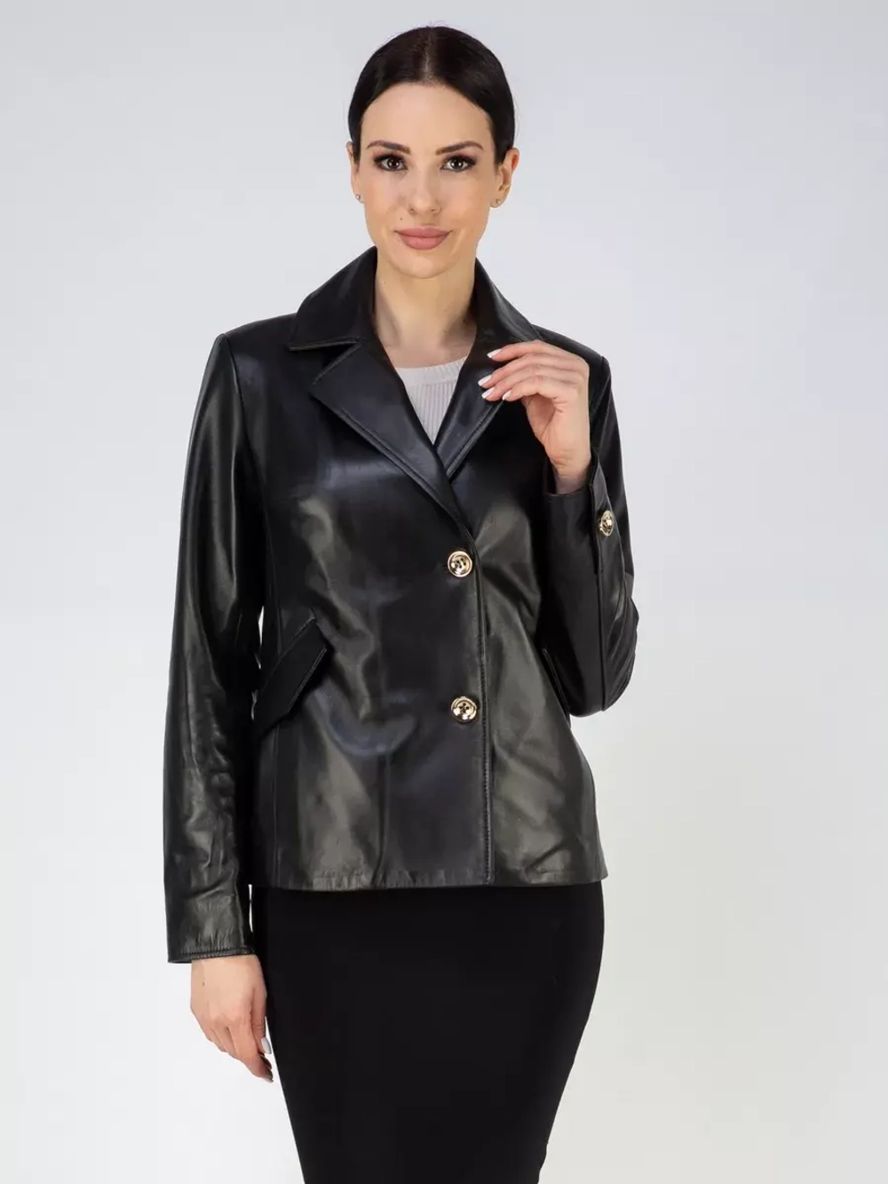 Куртка кожаная натуральная Турция блейзер