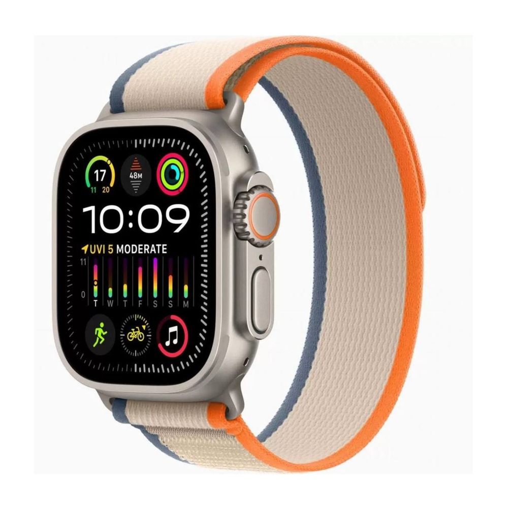 Apple Watch Ultra 2 (2023) 49 мм Titanium Case with Orange/Beige Trail Loop S/M