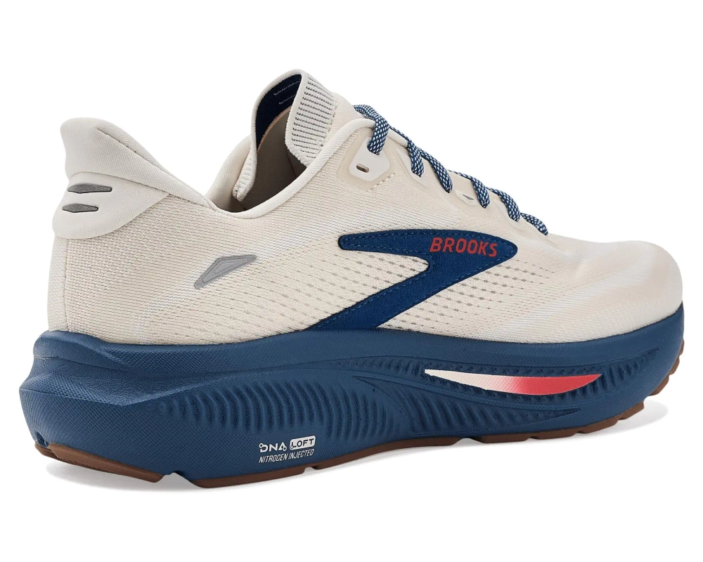 Кроссовки для бега Brooks Ghost 18 - Coconut/Red/Blue