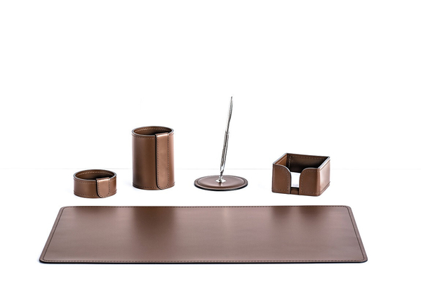 Подарочный кожаный набор цвет орех 5 предметов