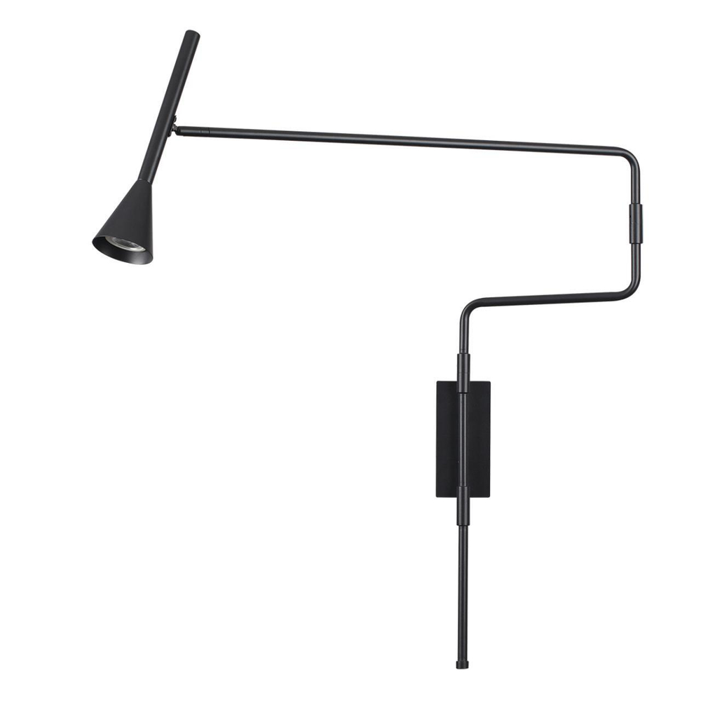 7031/1W HIGHTECH ODL25 677 Настенный светильник черн/металл/металл с выкл. IP20 LED GU10 9W 220V IZZY