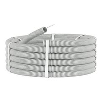 Труба гофрированная ПВХ серая 32 мм с протяжкой 25 м