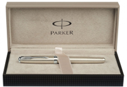 Ручка-роллер Parker Sonnet`10 Cisele Decal T535, (серебро 925 пробы)  цвет: Silver CT GB, перо: F, цвет чернил: black, в подарочной упаковке