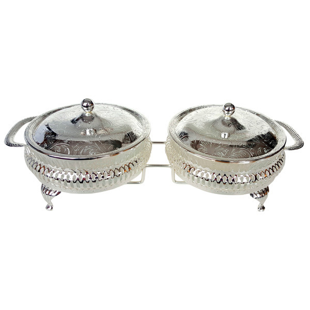 Набор для завтрака из 2 блюд с крышками на ножках 28х12х9см Queen Anne