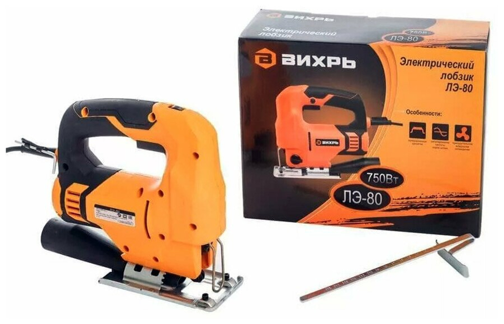 Лобзик Вихрь ЛЭ-80, 750 Вт, глубина пропила до 80мм, маятниковый ход