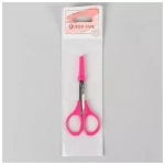 5182139 Ножницы маникюрные, с колпачком, загнутые, 9,5 см, цвет МИКС