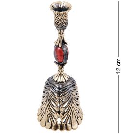 AM-4000 Колокольчик-подсвечник «Лебединое перышко» (латунь, янтарь)