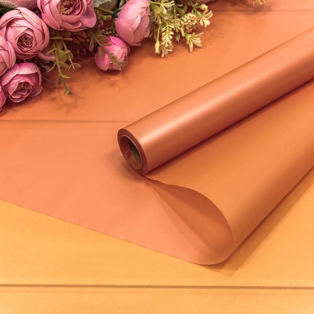 Пленка пудровая МЕТАЛЛИК ОРАНЖЕВЫЙ (10м)