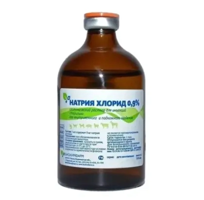 Натрия хлорид изотонический 0,9%, раствор для инъекций, 100 мл