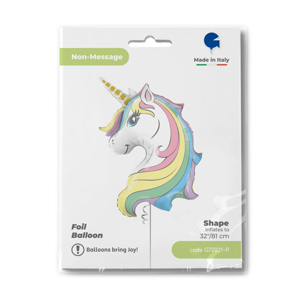 Фольгированный шар-фигура «Нежный единорог», 81 см