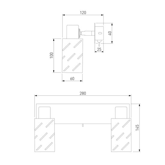 20090/2 / настенный светильник / белый/хром