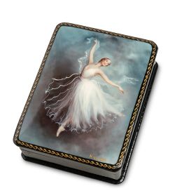 Народные промыслы ШК-19/ 8-B Шкатулка в технике декупаж «Балет» (10х8х3,5)