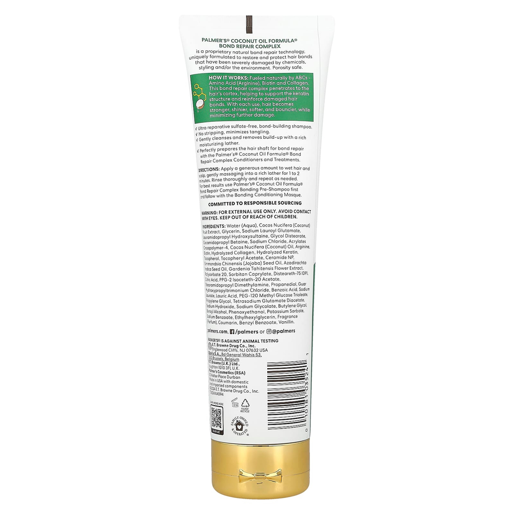 Palmer's, Coconut Oil Formula® с витамином Е, комплекс для восстановления связок, шампунь для укрепления волос, 250 мл (8,5 унции)