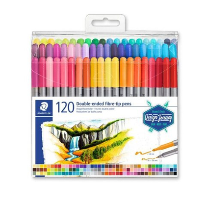 Фломастеры STAEDTLER 120 шт двусторонние для скетчинга