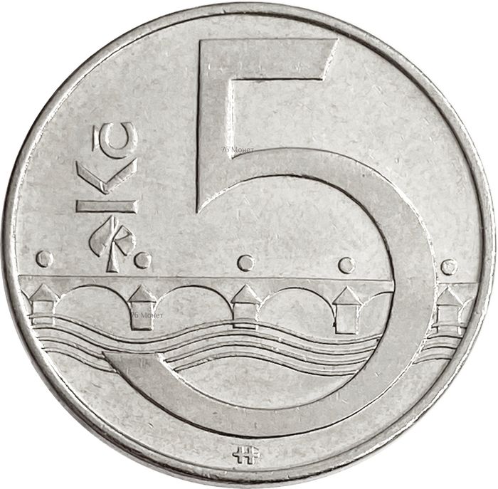 5 крон 1993-2023 Чехия