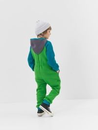 Комбинезон с карманами Колор блок "Зеленая мята" утепленный