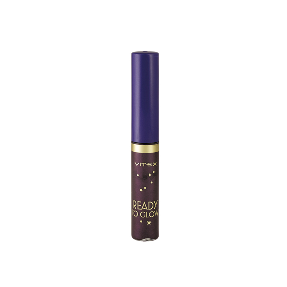 Витэкс READY TO GLOW Жидкая подводка тон 85 для глаз с блестками, 4,8мл Night violet