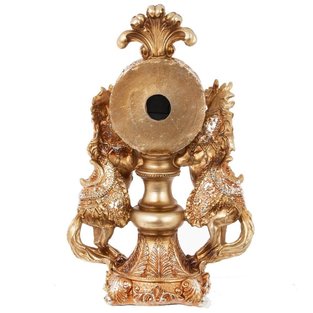 GAEM Фигурка декоративная "Лошади" с часами, L14,5 W9 H23 см