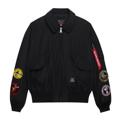 Бомбер Alpha Industries CWU 36/P Relaxed Patched Black (Черный)