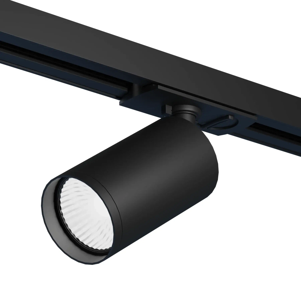 Однофазный трековый светильник Vaes GUN GU10, чёрный