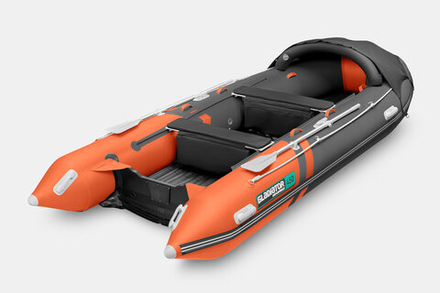 Надувная лодка GLADIATOR E450PRO оранжево-темносерый