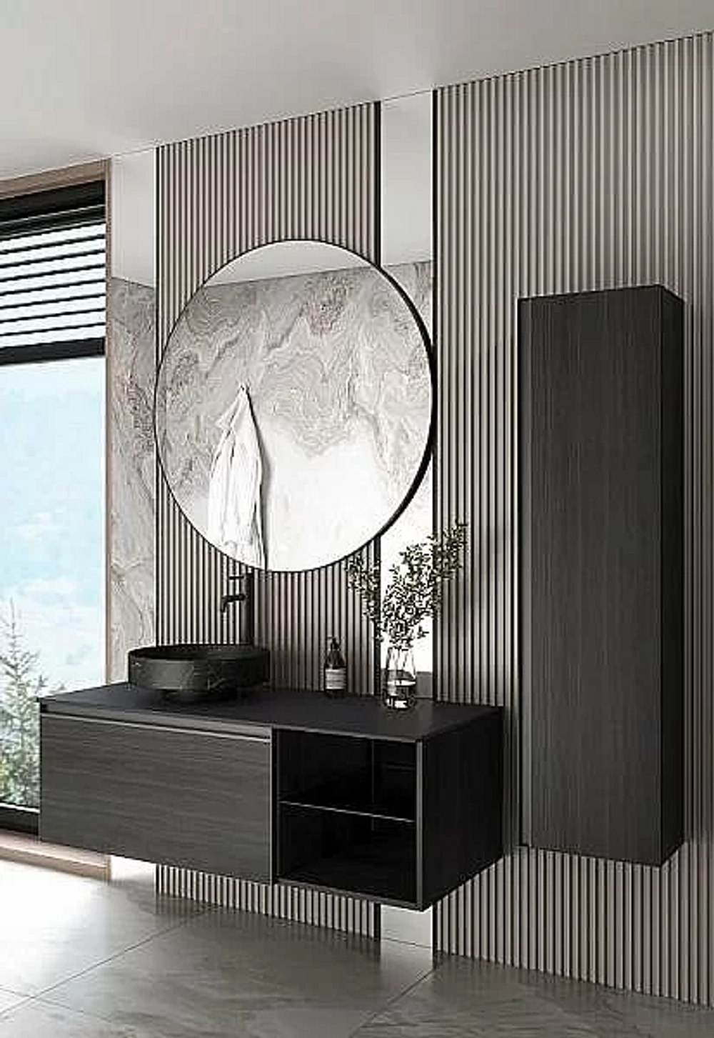 Пенал Armadi Art QUATRO OAK ANTHRACITE профиль ANTHRACITE
