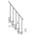 Модульная малогабаритная лестница Компакт 2700-2925
