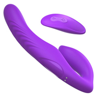 Безремневой вибрострапон 22,2см с пультом ДУ PipeDream Fantasy for Her Ultimate Strapless Strap-On Purple 495412