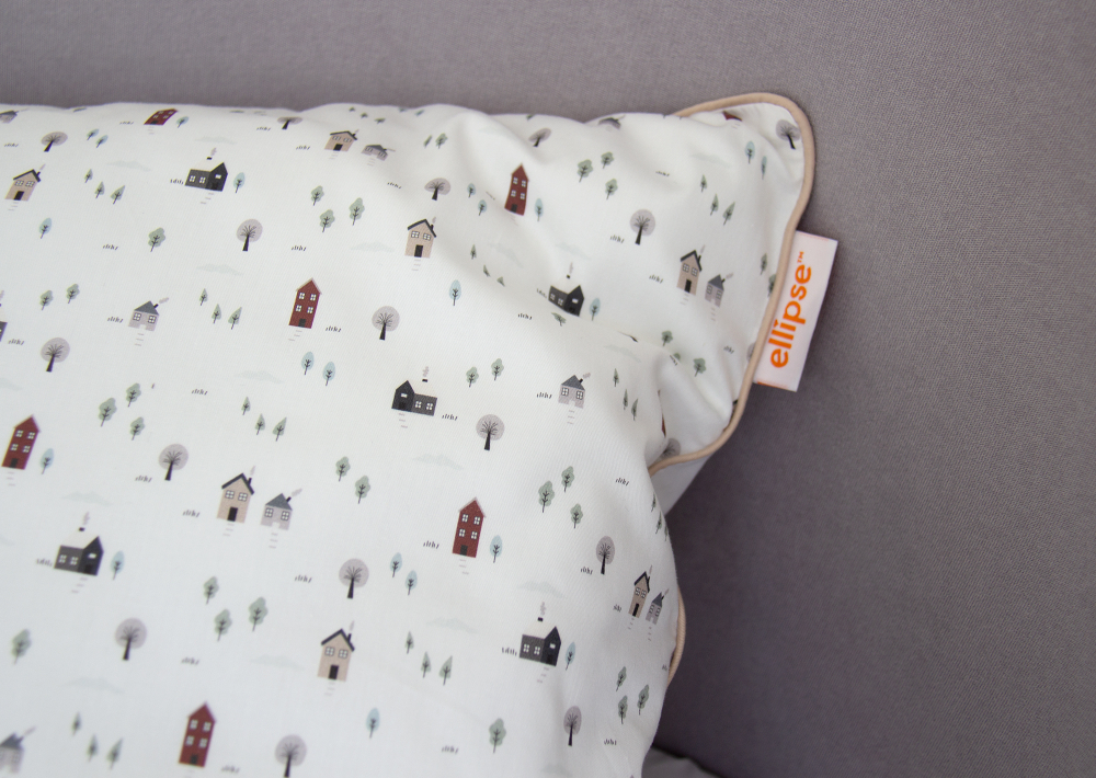 Комплект постельного белья «Домики» (кант, сатин)