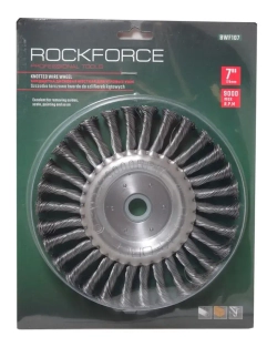 Кордщетка дисковая стальная витая для УШМ 175мм, в блистере RockForce##Rock FORCE RF-BWF107