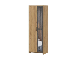 МСП 1 шкаф двухстворчатый / Дуб Золотой/Камень темный