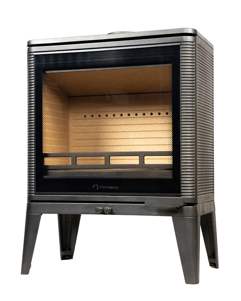 Чугунная отопительная печь Fireway SOLO II стекло шелкография