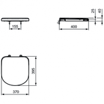 Сиденье и крышка для унитазов с короткой проекций Ideal Standard TEMPO T679901