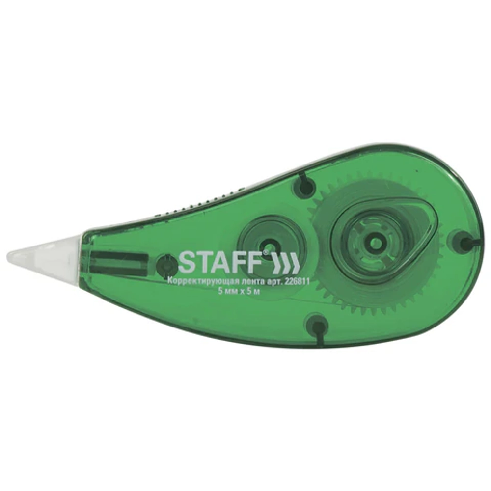 Корректирующая лента STAFF EVERYDAY, 5 мм х 5 м, корпус зеленый, блистер