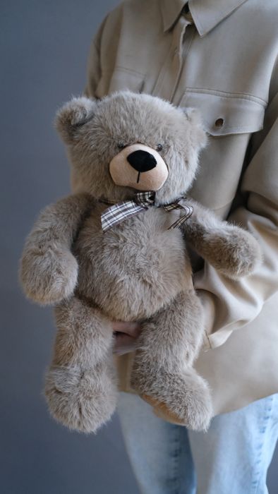 Игрушка Мишка коричневый с бантиком