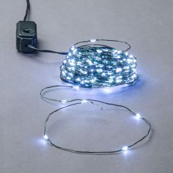 ULD-S20000-2000-DGA WHITE IP20 DEW Гирлянда светодиодная Роса. 200м. 2000 светодиодов. Белый свет. Провод зеленый. ТМ Uniel