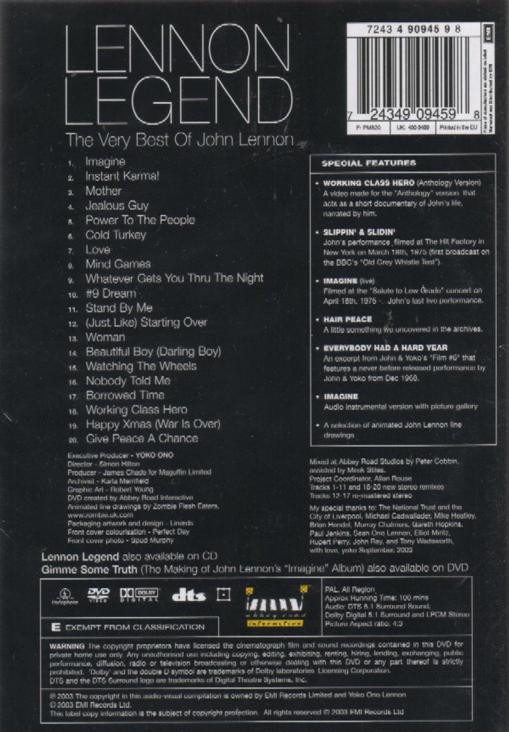 John Lennon / Lennon Legend - The Very Best Of John Lennon (DVD)